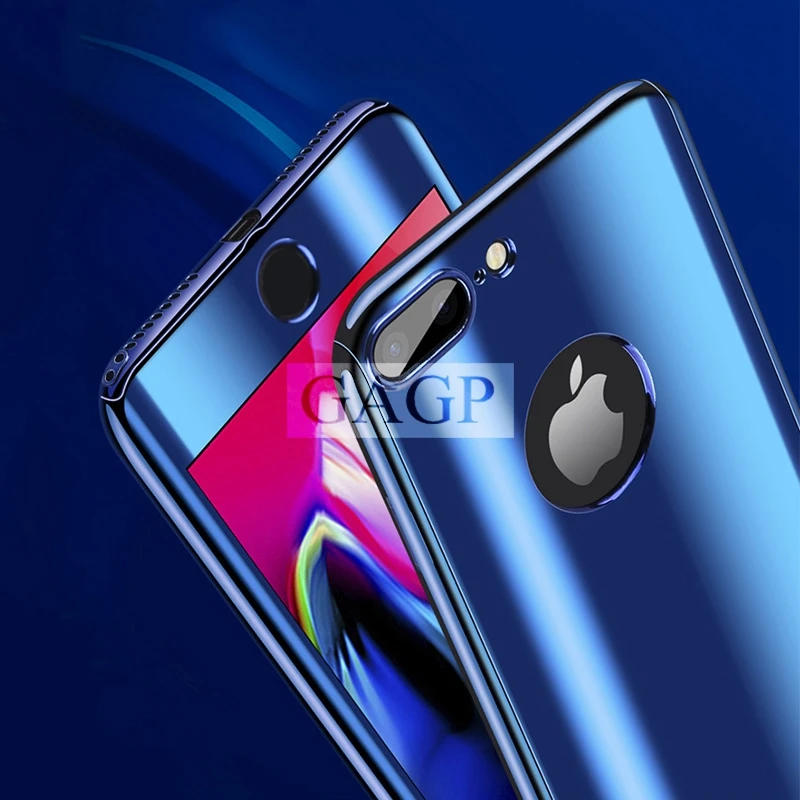 Зеркальный чехол с полной защитой для iphone XS MAX 6 s Plus 360 7 X 10 Apple 8 XR чехол|Бамперы| |
