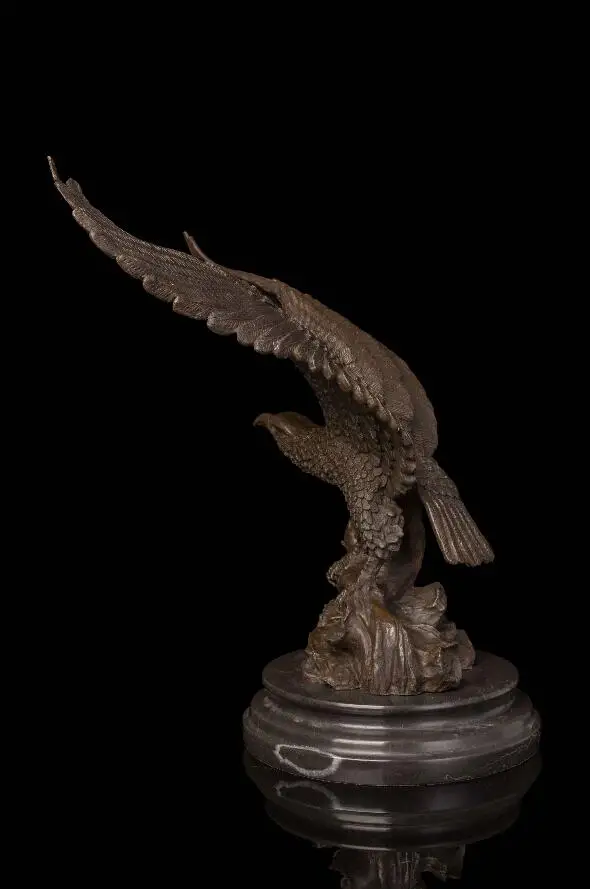 41 см западное арт-деко бронзовое крыло Lanneret Hawk Орел Сокол орнаментальная скульптура