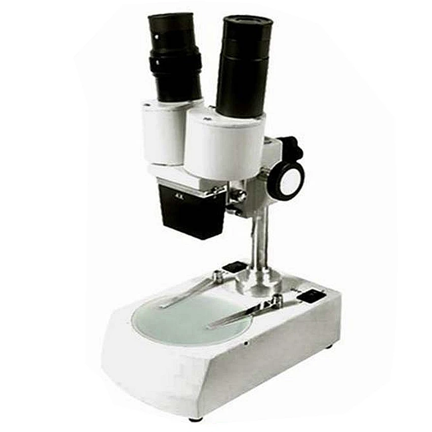 

40X Stereo Illuminated Binocular Microscope with Top and Bottom Lamps Optical Objective Lens