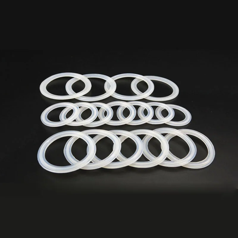 

5pcs Sanitary Tri Clamp Silicone Gasket I / D19x50.5mm O/D Type Ferrule Flange Sealing Gasket Ring Washer
