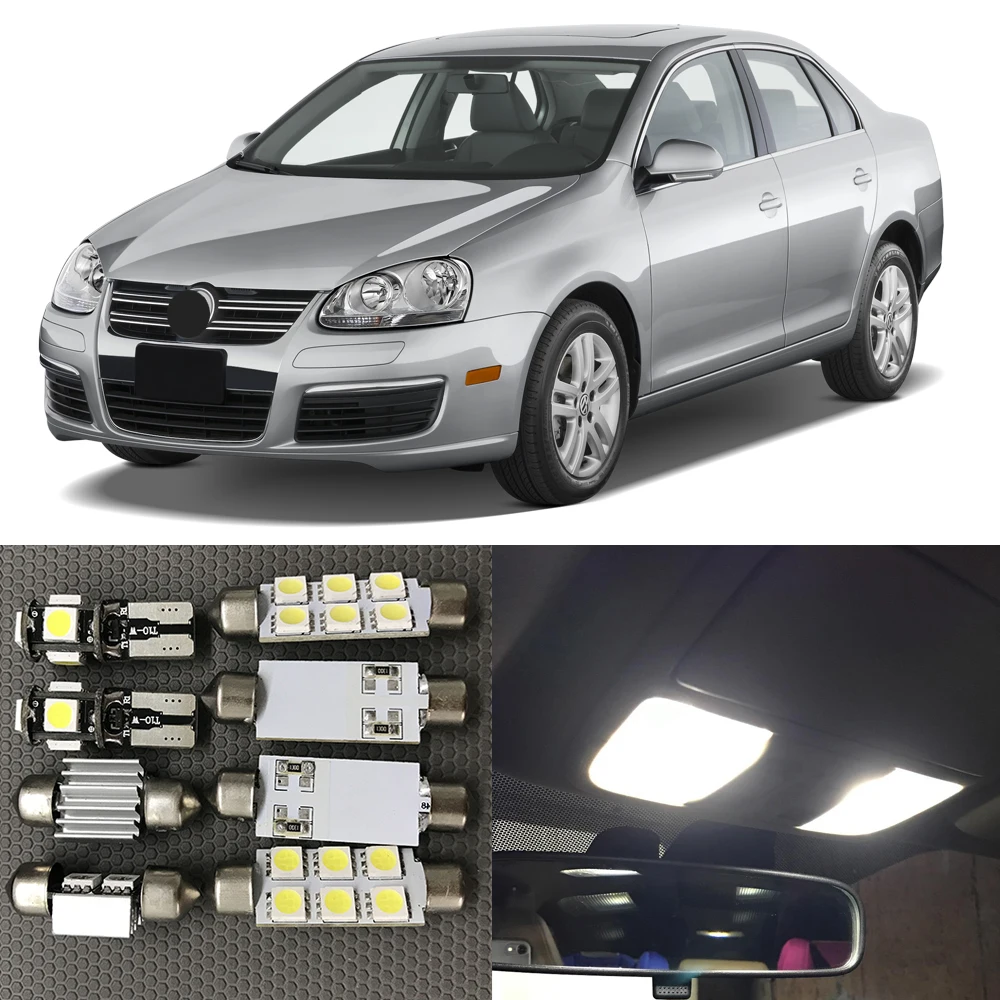 Us 17 55 10 Off Bright White Auto Interior Led Light Bulbs Kit For 2006 2007 2008 2009 2010 Volkswagen Vw Jetta Canbus Led Dome Map Trunk Light In