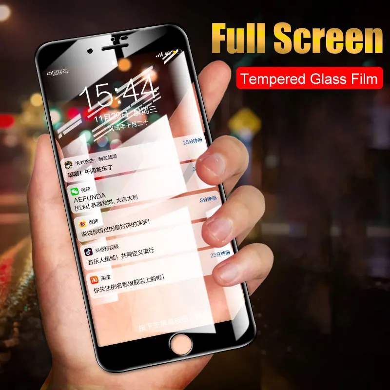 

Toughened Curved Edge Tempered Glass For iPhone X XS Max XR 7 8 Plus Full Cover Screen Protector Film For iPhone 6 S 6S 5 5S SE