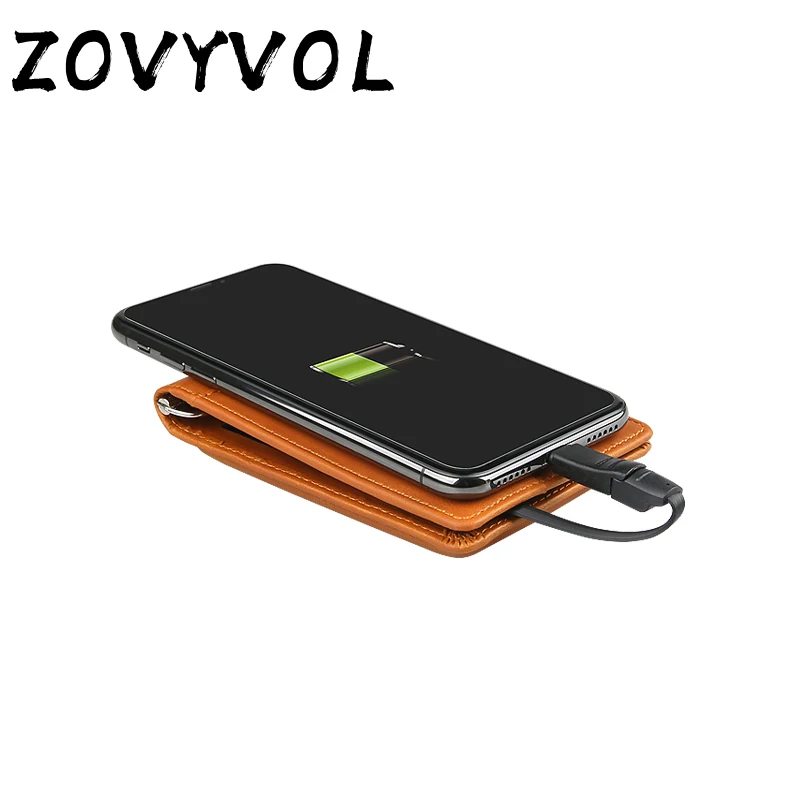 

ZOVYVOL Charging Wallet Adapt For Ipone And Android 2019 New Magic Unisex Smart Wallet With USB Type-C Capacity 4000mAh 3 Color