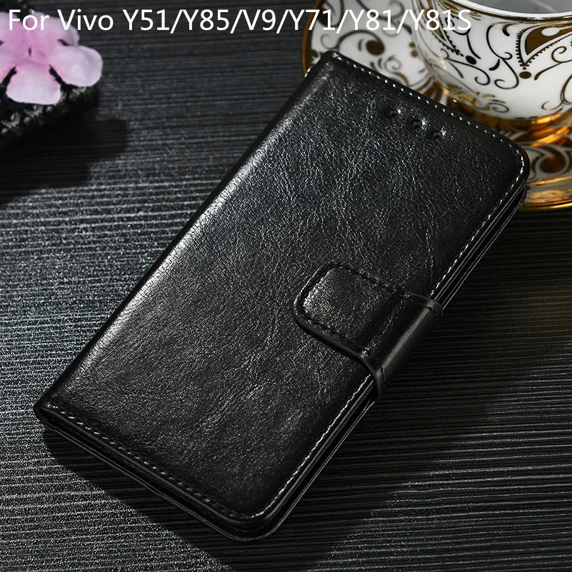 

Case For Vivo Y51 Y85 V9 Y71 Y81 Y81S Fashion Pu leather Wallet Cover Card Slot Flip Case Magnetic Fashion Case Kickstand Strap