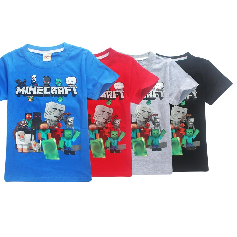 Us 399 24 Offboy Cartoon Minecraft Roblox T Shirt For Girls Tee Tops Clothes Children Summer Clothing Baby Cotton Costume 6 14y Bobo Choses In - 