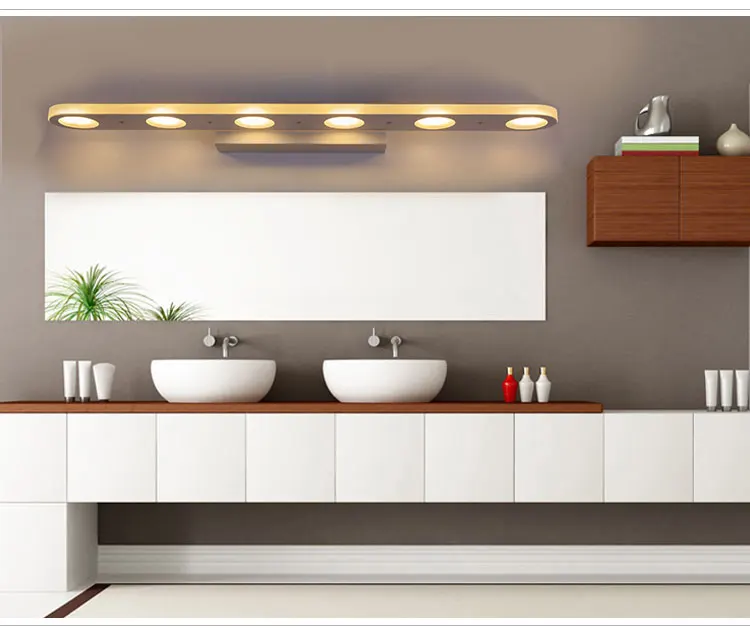 

Circle holes light-emitting 12W Length 40cm LED mirror lamp Europe Simplicity modern wall bathroom Sconce lighting AC90-260V