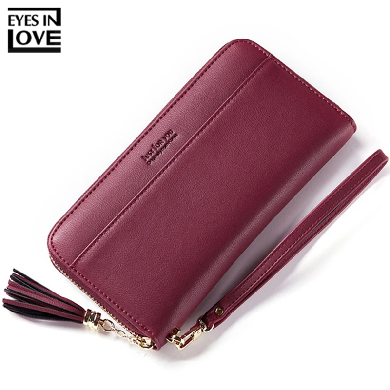 Женский кошелек Большой Вместительный браслет с кисточкой|ladies clutch wallet|long walletclutch