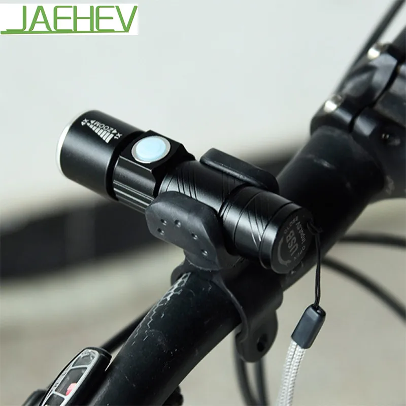 

Bicycle Lights Mini USB Rechargeable Cycling LED Lamp Safety Warning Bike Front Flashlight With Light Holder Support
