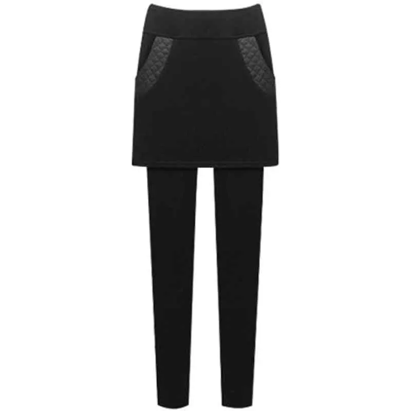 NORMOV/модные женские леггинсы M-6XL, большие размеры, плотные, сохраняющие тепло, зимняя верхняя одежда, брюки, юбка, высокая талия, однотонные тонкие леггинсы