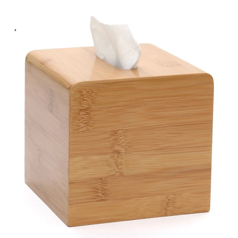 WXQHYD Tissue casa Desktop Box Multi-Function Soggiorno di Legno di bamb/ù Holder Coperchio di Carta Box Cover Telecomando Hotel Storage Box
