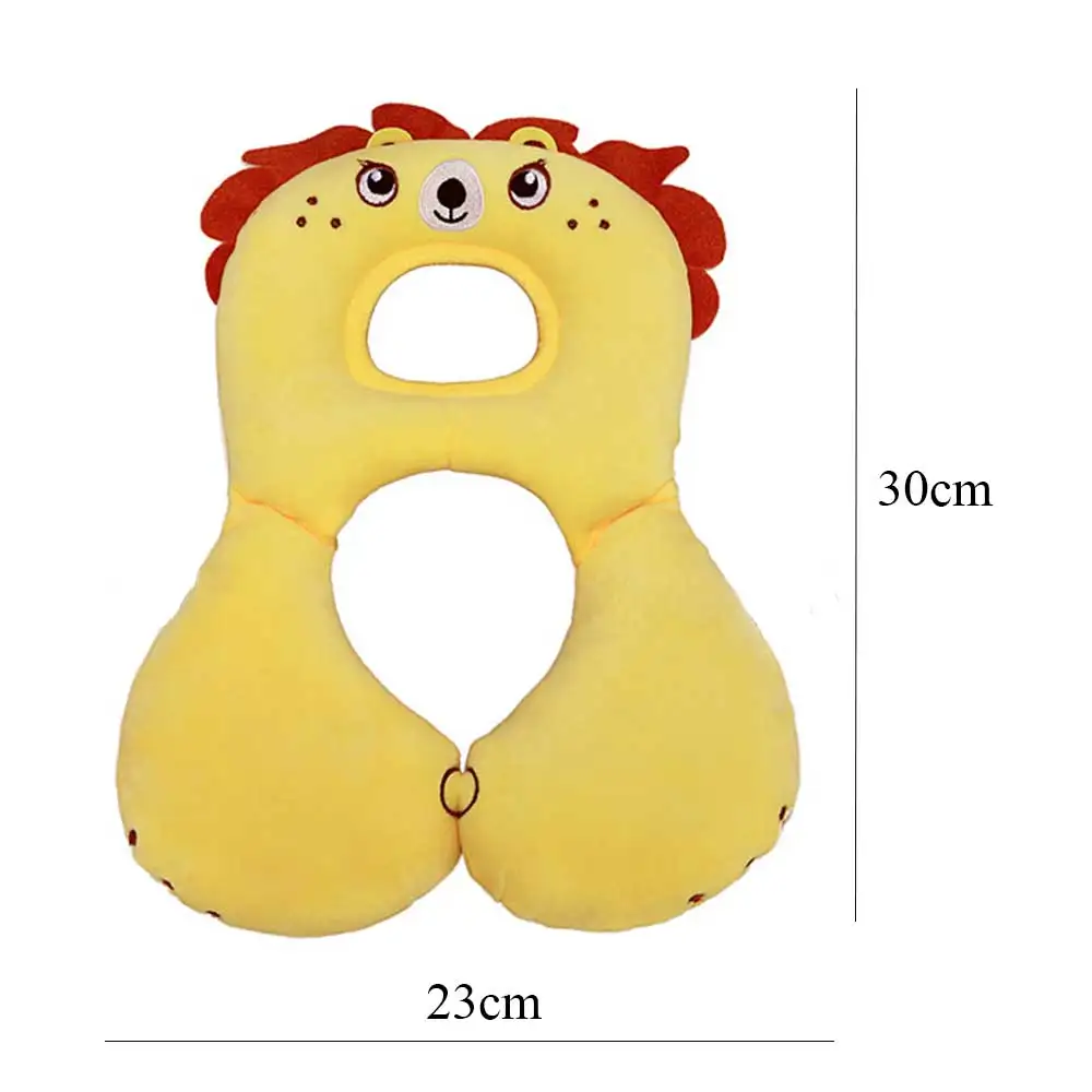 Детская подушка подголовник с мультяшным животным u образная для сна защита шеи