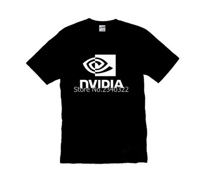 

summer new arrived Graphics chip NVIDIA T-shirt programmers label male female solid colour short-sleeved cotton T shirt