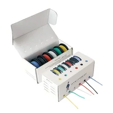54m/box 177ft Hook-up Stranded Wire 22 AWG UL3132 Flexible Silicone Electrical Wire Rubber Insulated Tinned Copper 300V 6 Colors 54m/box 177ft Hook-up Stranded Wire 22 AWG UL3132 Flexible Silicone Electrical Wire Rubber Insulated Tinned Copper 300V 6 Colors