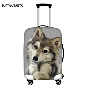 

INSTANTARTS Mix of Animals Art Wolf Printing Luggage Cover Waterproof Thicken Travel Accessories Trolley Suitcase Protect Covers