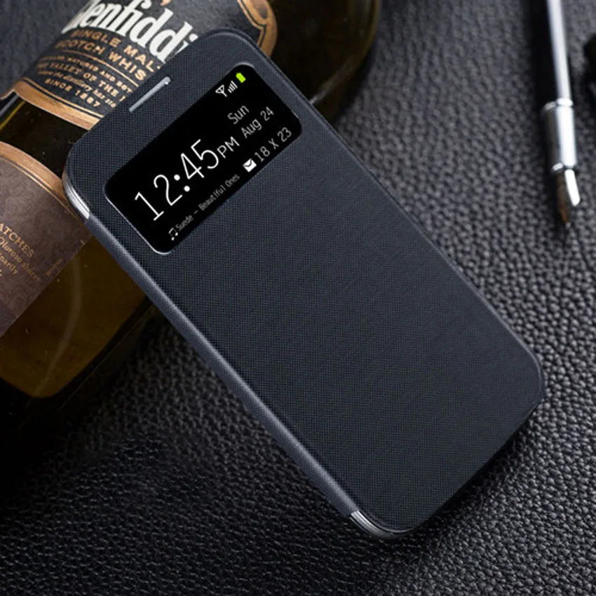 

For Samsung Galaxy S4 Smart View Auto Sleep Wake Leather Case Flip Back Cover Phone Cases For Samsung S4 Mini I9190