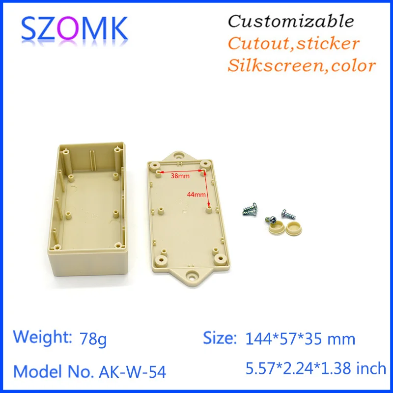 SZOMK abs plastic enclosure housing 10pcs wall mounting project enclosure szomk plastic instrument case 144 57