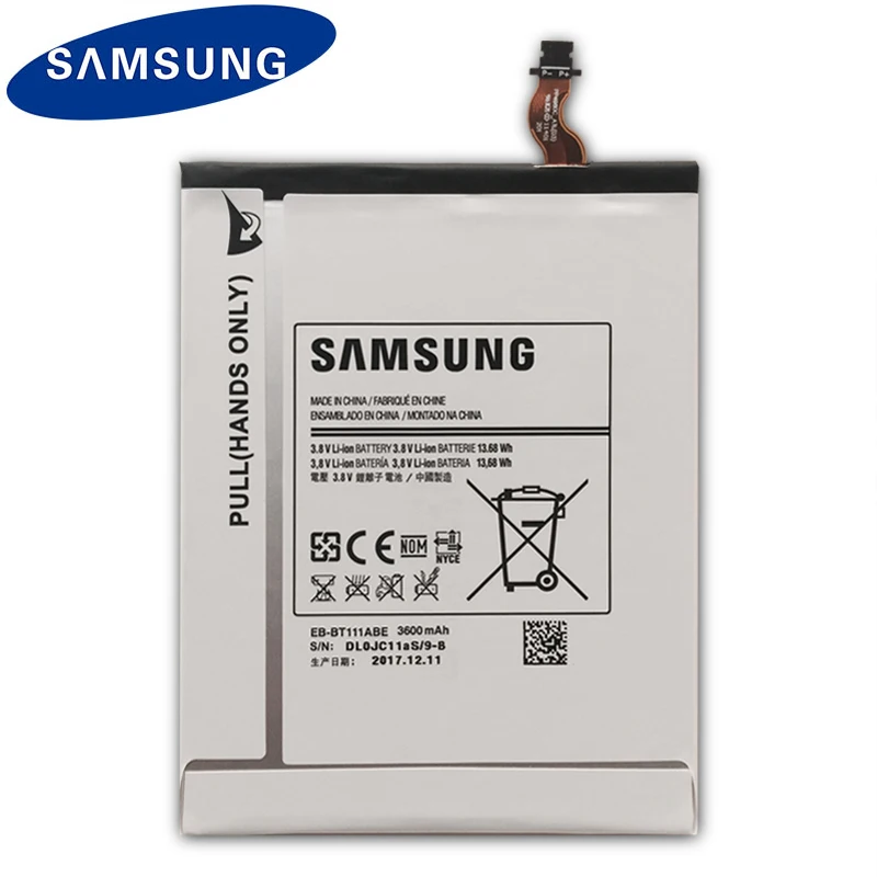 Samsung Оригинальный планшет Батарея EB BT111ABE BT115ABC для samsung T115 T116 SM T110 T111 Аутентичные 3600
