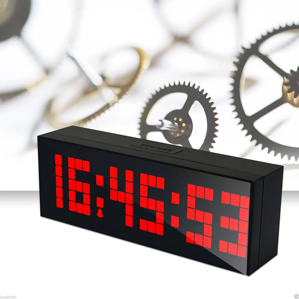  Big Jumbo Digital LED Walll Clock Large Display Wall Decoration Clock Multifunction Table Calendar  - 32534575196