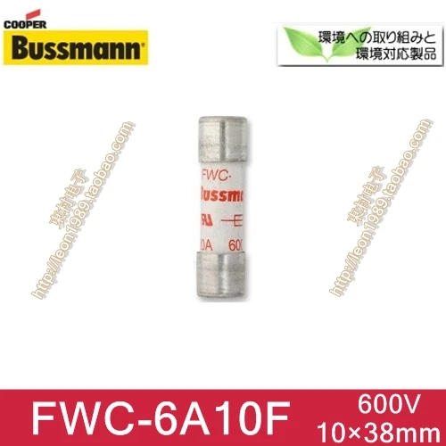Bussmann FWC-6A10F Fuse 6A FWC 600V 10×38mm 