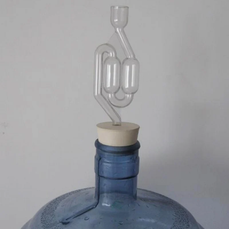 

Wine Making S-Shape Air Lock Twin Bubble Grommet Homebrew Beer Fermentation Winemaking