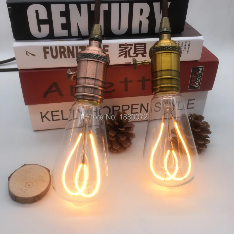 Filamento Levou Lâmpada St64 4 w Âmbar Macio Curvo Levou Filamento da Lâmpada 5 China filament led lamp Suppliers