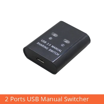 Картинка 2 порта USB ручной переключатель usb2.0 концентратор 2 в 1 из двух делить один устройство принтер usb Шерер