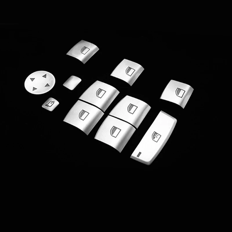 

11pcs Window lift button switch sequin Cover Trim For BMW 3 Series F30 F31 13-17 & 5 Series F10 GT F07 11-16 & 1 Series F20