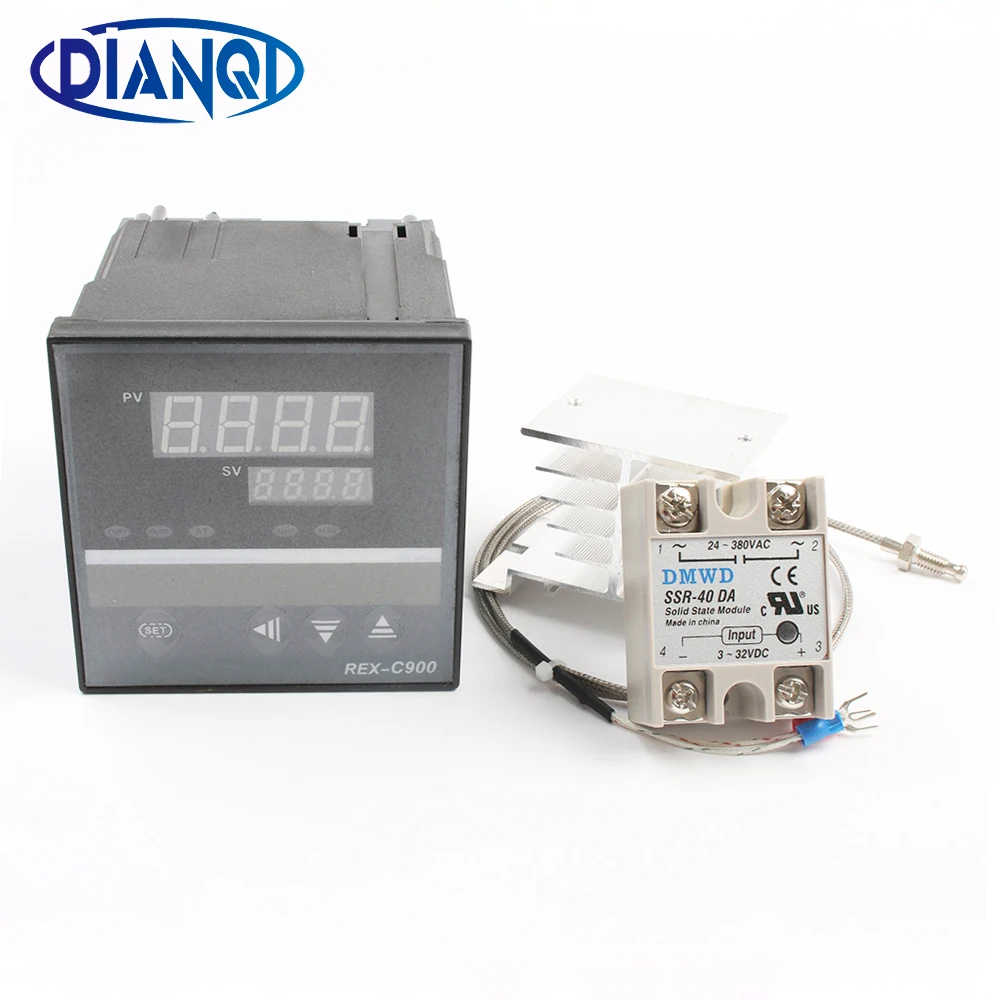 

Temperature controller switch REX-C900 Rex C900 solid state relay SSR Output SSR Universal input K type Thermocouple 220V~240V