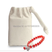 100 шт./лот CBRL небольшой хлопок мешок ювелирных изделий хлопок подарок мешок хлопка drawstring сумка логотип браслеты мешок подарков