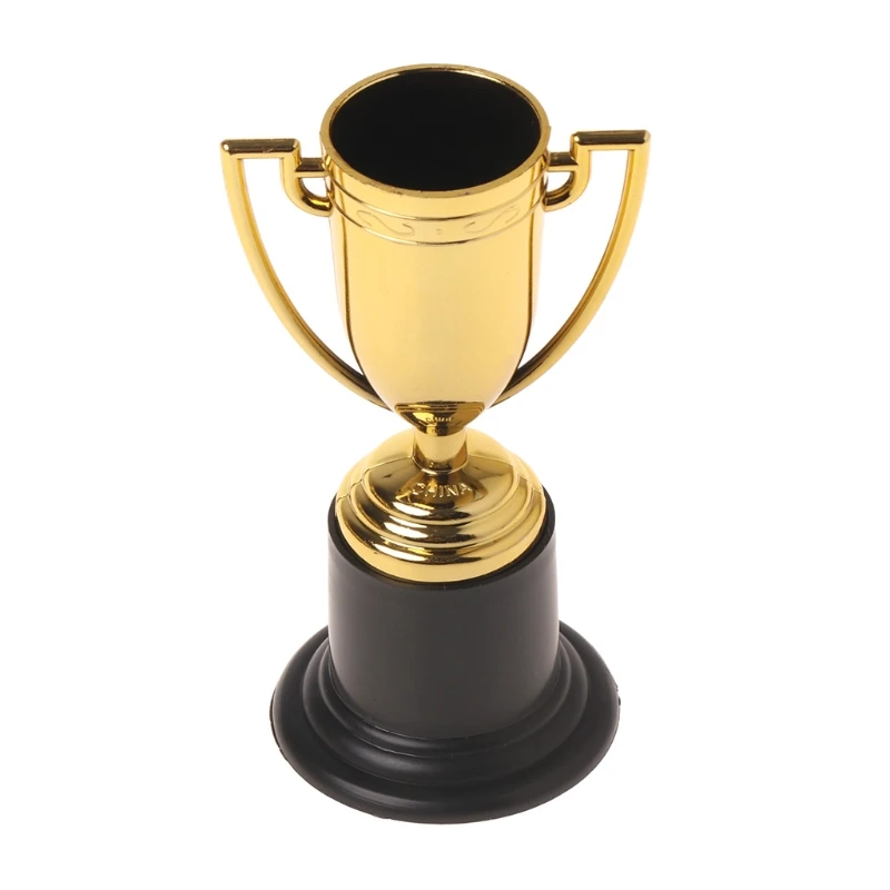 

2018 10pcs Golden Cups Trophy Sports Winner Educational Props Kids Reward Prizes Toys Oct23_D