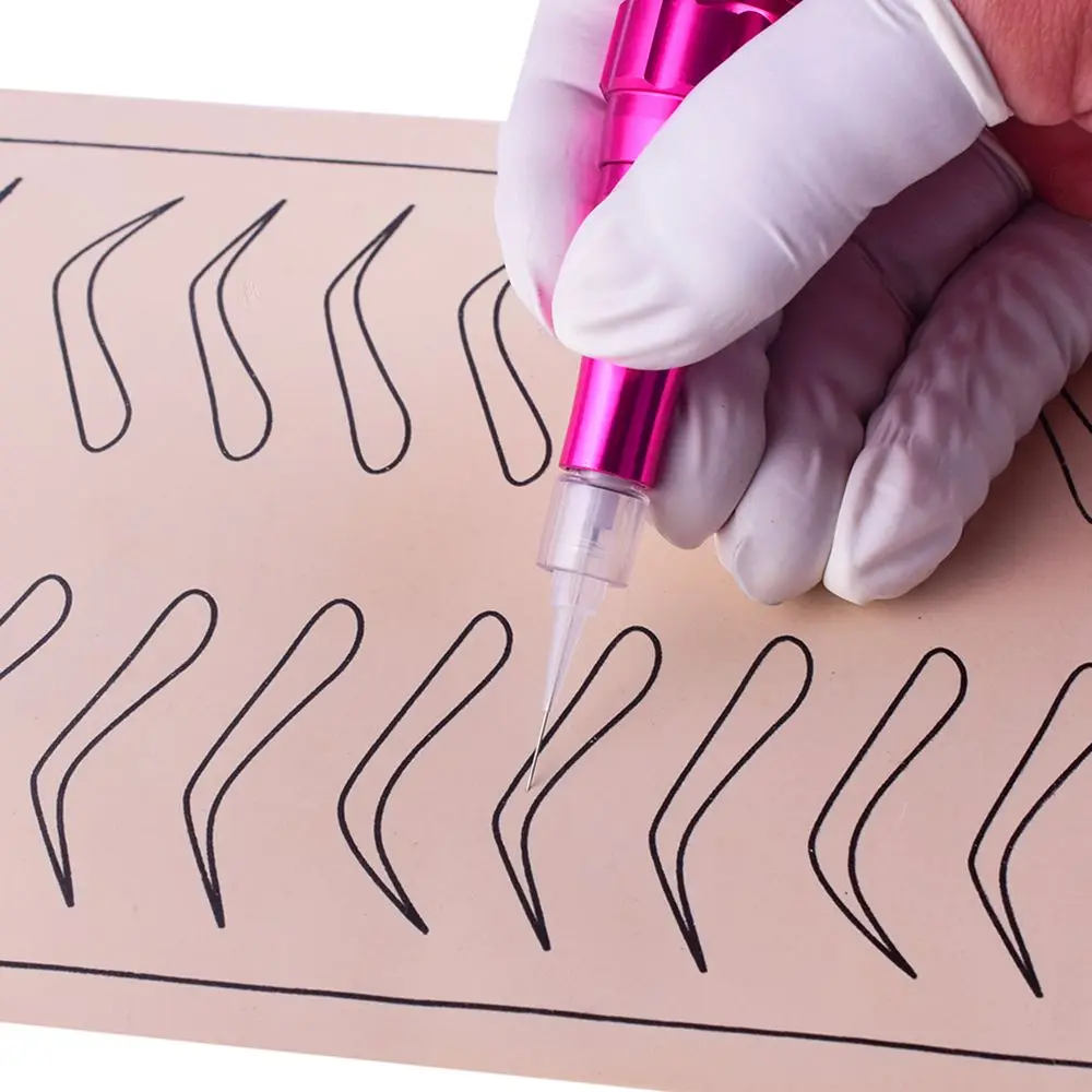 

100pcs 3R/5R Round Needles For Manual Pen Semi Permanent Makeup Fog Shading Eyebrow For Embroidery Pen