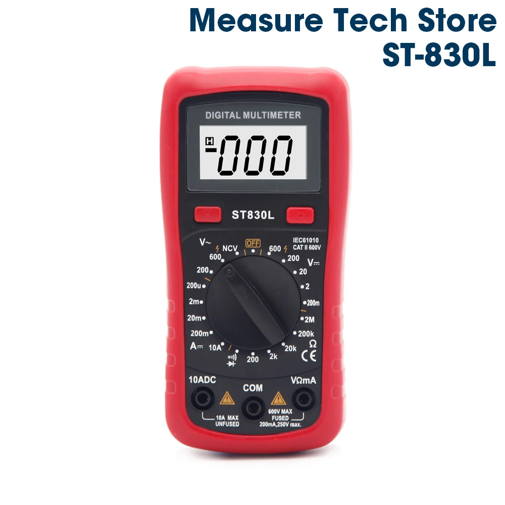 

Nicetymeter ST830L Professional Mini Palm Size 2000 Counts Manual Range DC Current Resistance Measurement Digital Multimeter DIY