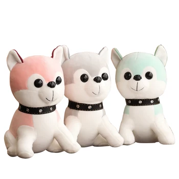 

1PCS Cute and soft cotton husky plush toy dog doll large doll Valentine' gift baby doll baby gift doll pillow