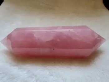 

Big natural rose rainbow quartz crystal DT point heal
