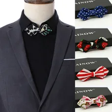 Модный галстук прекрасный хлопковый мужской галстук-бабочка Свадебная деловая Вечеринка элегантный узор бабочка Пряжа галстук для мужчин подарки