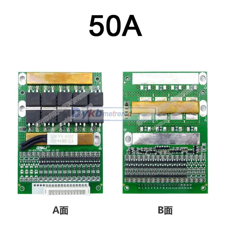 DYKB 6S 13S 35A 50A 80A w/Balance BMS LiFePO4 литий ионный аккумулятор защита 24 в 36 48 7S 8S 10S 12S