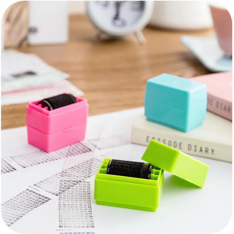 

Creative Rolling Stamp Seal Students Stationery Keep Secret Paper Security Code Privacy Guard Protection Tools Kids Adult Toys