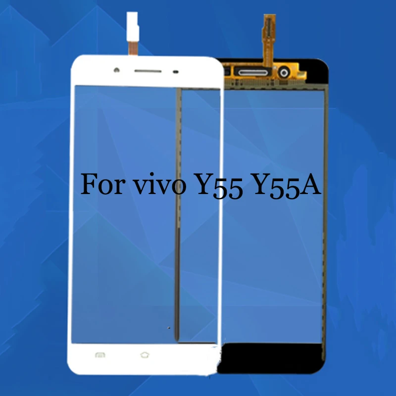 2PCS Black White Front Glass Lens + Touch Screen Digitizer For vivo Y55 Y55A Replacement for Phone LCD Flex cable Case | Мобильные