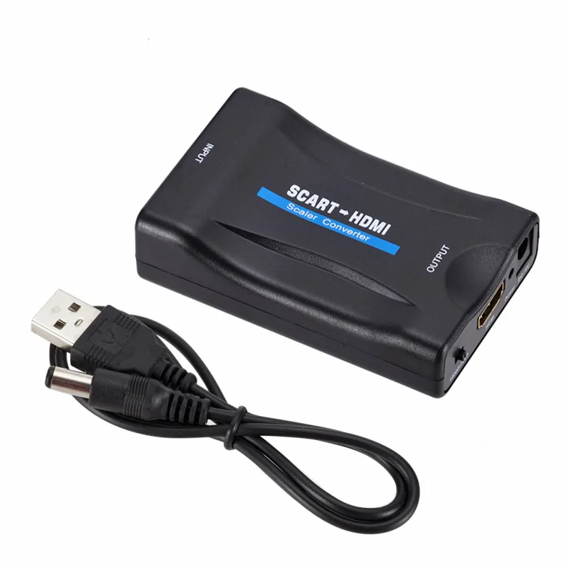 Kebidu горячая Распродажа 1080P Переходник Scart в HDMI аудио видео адаптер SCART для HD TV Sky Box