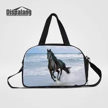 Dispalang лошадь животных печати дорожные сумки для мужчин и женщин носить на багаже сумки Дорожная сумка для путешествий большая сумка на выходные ночь
