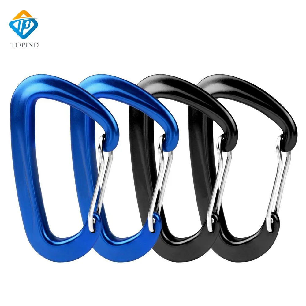 

1pairs 12KN Carabiner Aluminium Wiregate Carabiners Heavy Duty Lightweight Carabiner Clips For Hammocks,Camping, Fishing