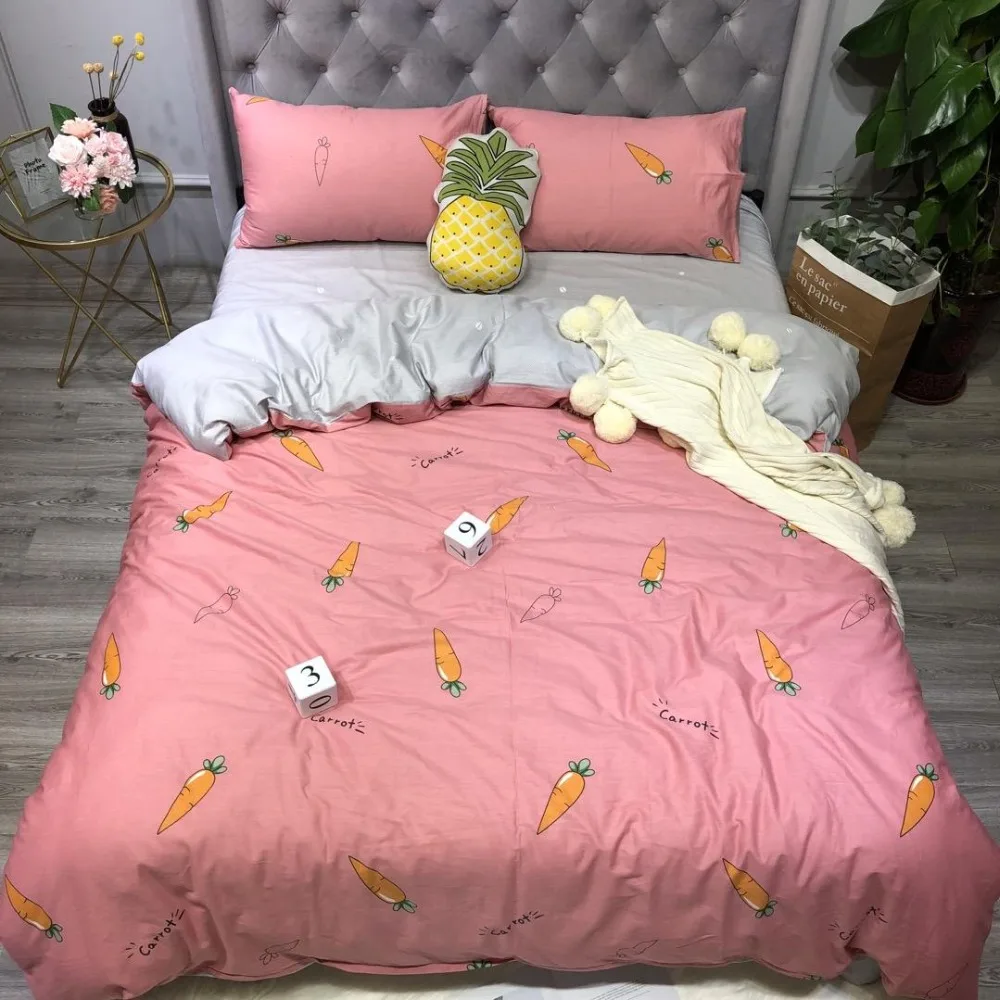 

2019 New style Bedding Set coccinellin Bed Set Cotton Bed Sheet Twin Queen King Size Duvet Cover Set double-faced Bed Linen