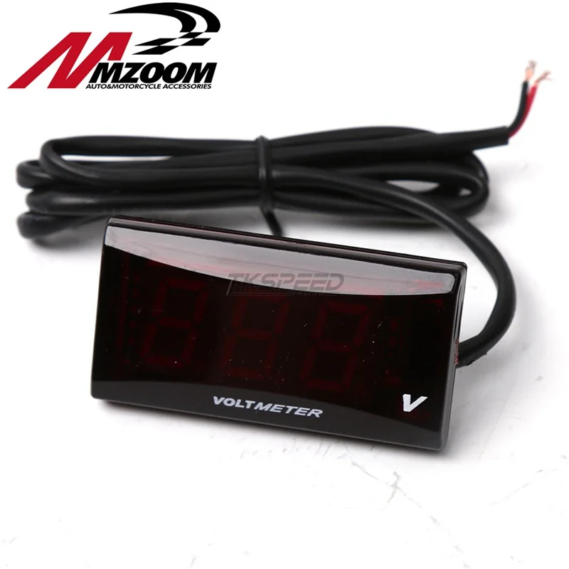 Universal Motorcycle LED Voltage Meter Digital Display Mini Voltmeter