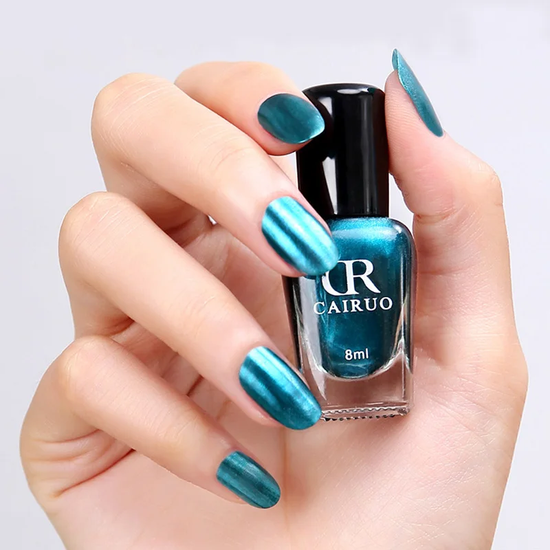 CR 8ml Mirror Nail Polish Metallic Lacquer Colorful Nail Mirror Effect