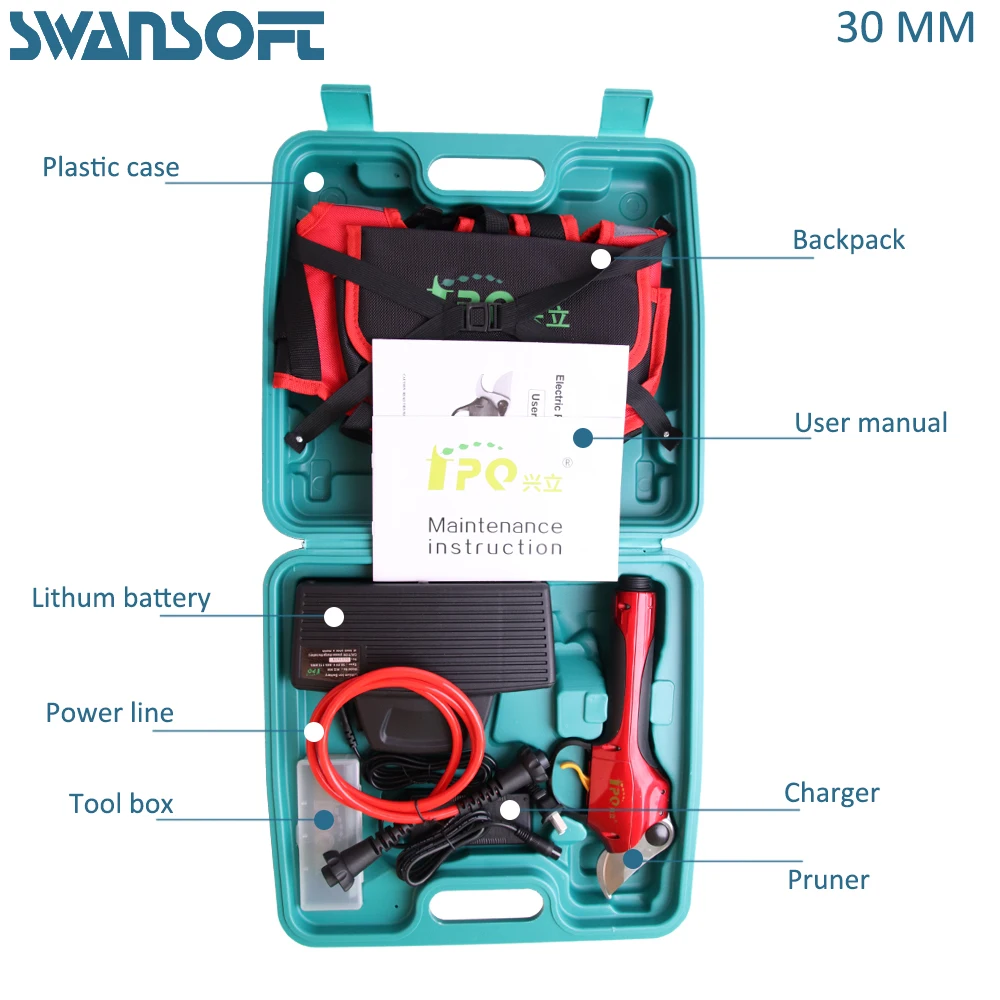 

battery powered pruning shears working time 8-10h apple tree electric pruning machine forbici potatura cesoie