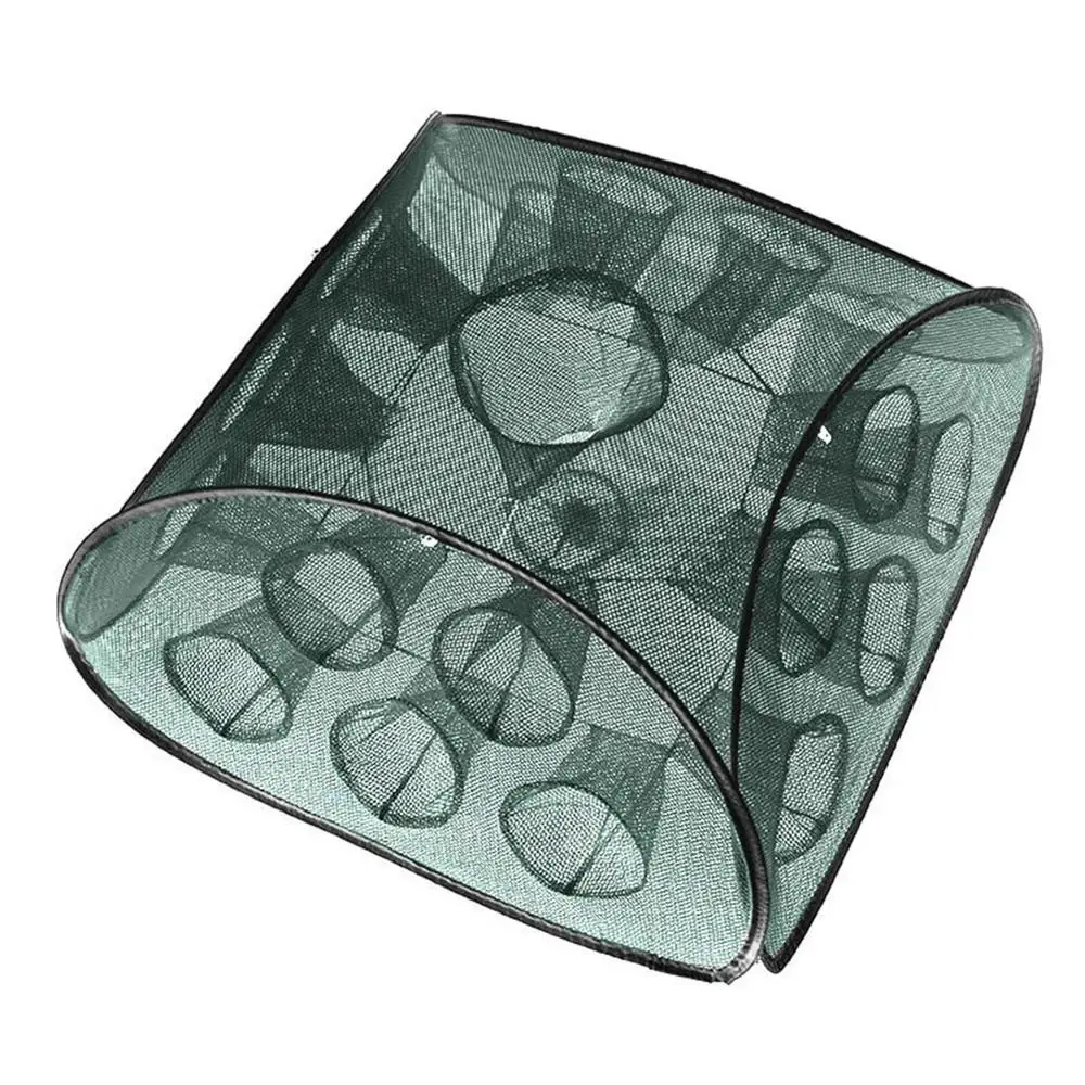 

4-21 Holes Automatic Fishing Net Shrimp Cage Nylon Foldable Crab Fish Trap Cast Net Cast Folding Fishing Network Pesca Iscas