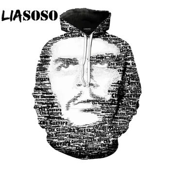 

LIASOSO 3D Print Women Men Che Guevara Long sleeve Hoodie funny Hoodies Sweatshirts Casual Harajuku tops Tracksuit Pullover E63