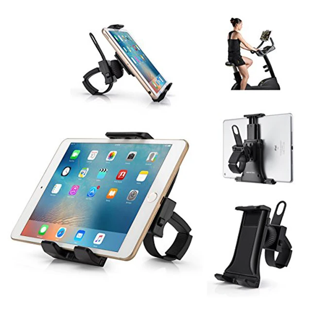 Cycling Bike Mount, Portable Compact Tablet Holder for Gym Handlebar on