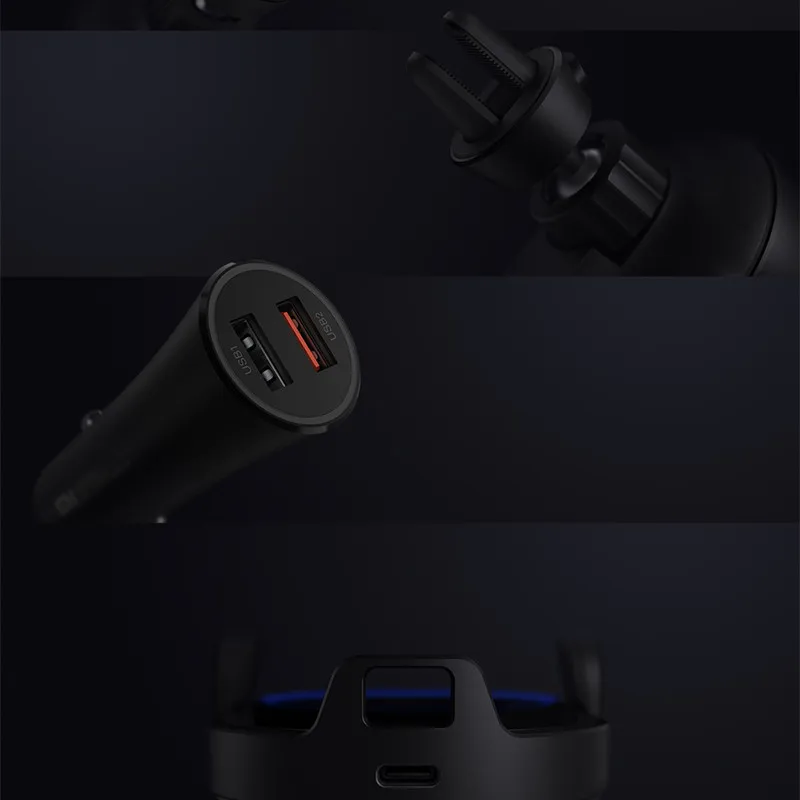 Оригинальное автомобильное зарядное устройство Xiaomi Mijia со стеклом 2.5D зажимное
