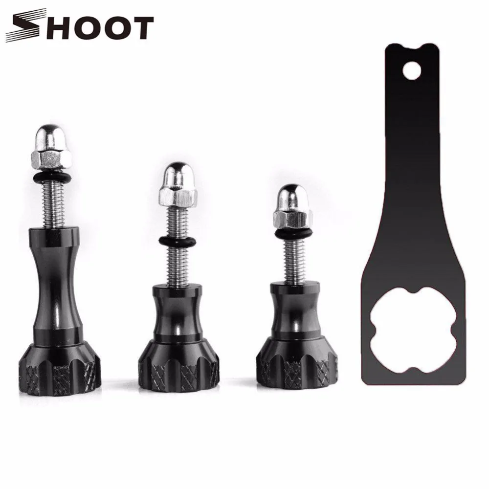 

SHOOT 3pcs Tighten Knob Bolt Nut Screws and Wrench Spanner Tool for Gopro Hero 7 6 5 4 Session SJCAM Xiaomi Yi Lite 4K Accessory